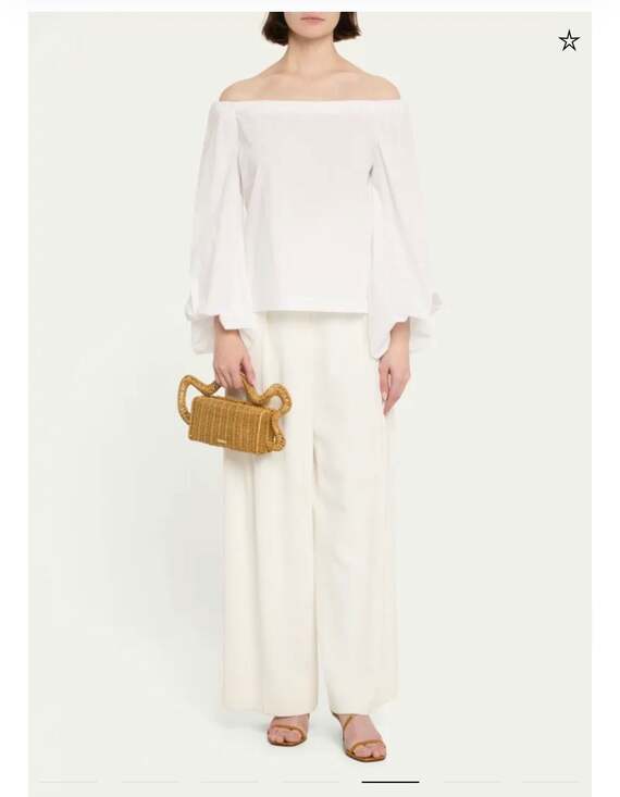 Cult Gaia Elsa Wavy Rattan Clutch Bag in Natural BRAND NEW Fast 2Ship inbox - Picture 5 of 15